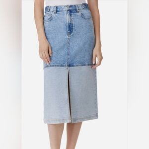 #118 - Habitual Two-Tone Blue Midi Skirt - NWT size 6